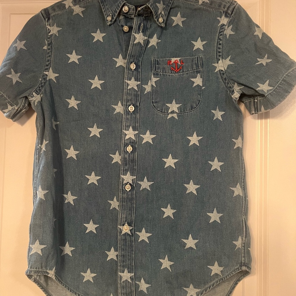 Star Pattern Denim Shirt